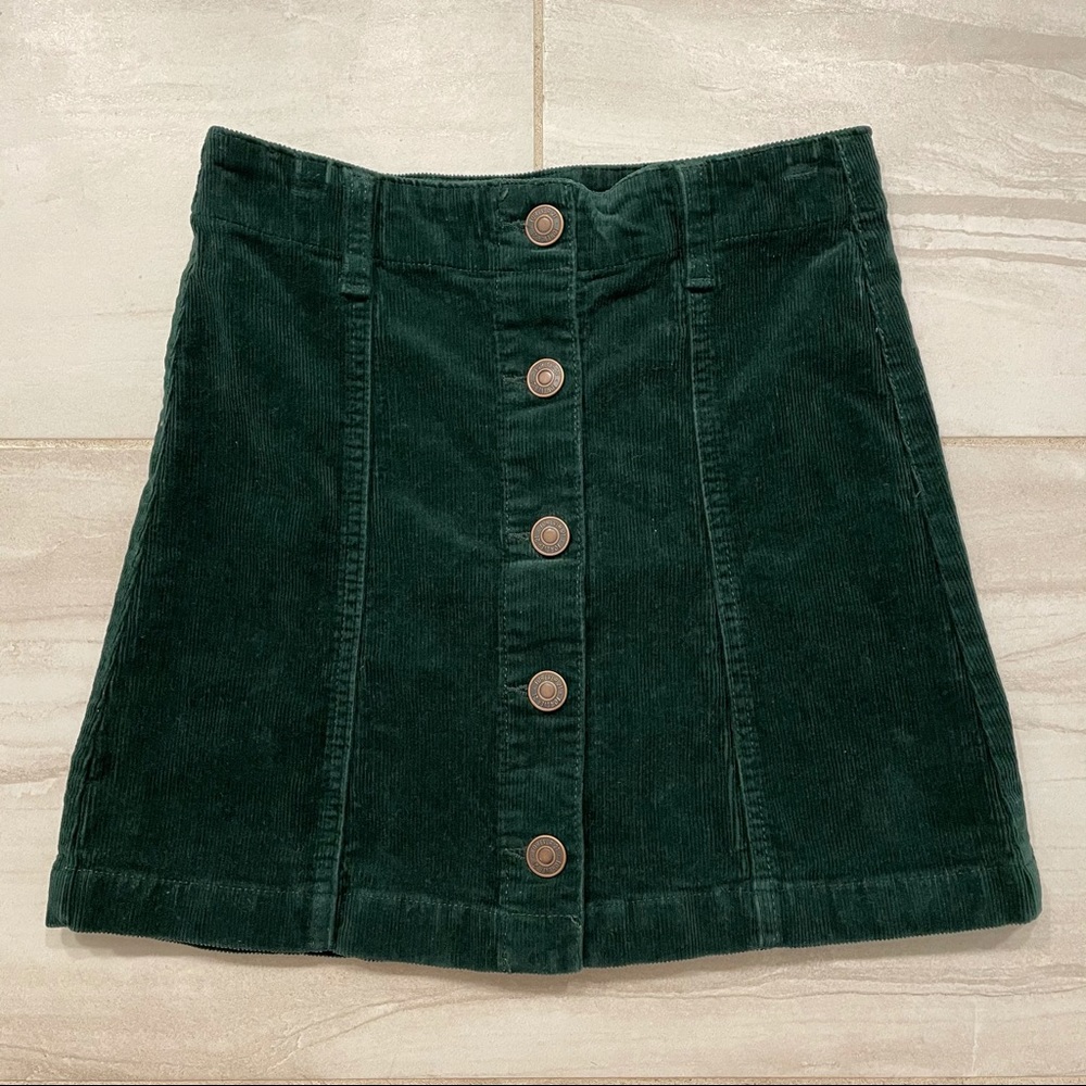 Forever 21 corduroy button down mini skirt